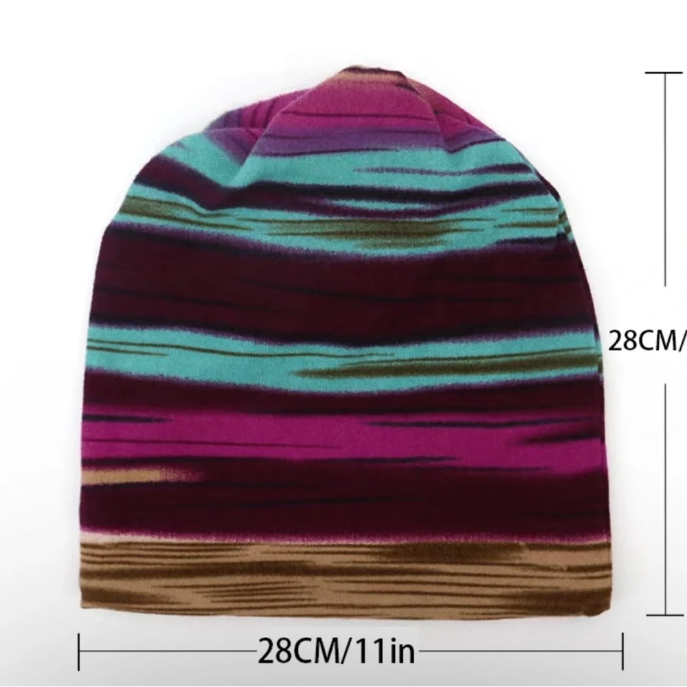 Colorful Pullover Convertible Hat‎ Unisex Casual Neck Hair Hoop Thin Beanie